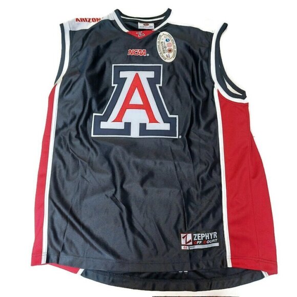 Zephyr Other - Zephyr NCAA Arizona Wildcats Off Court Basketball Jersey Mens Size 44 Blue